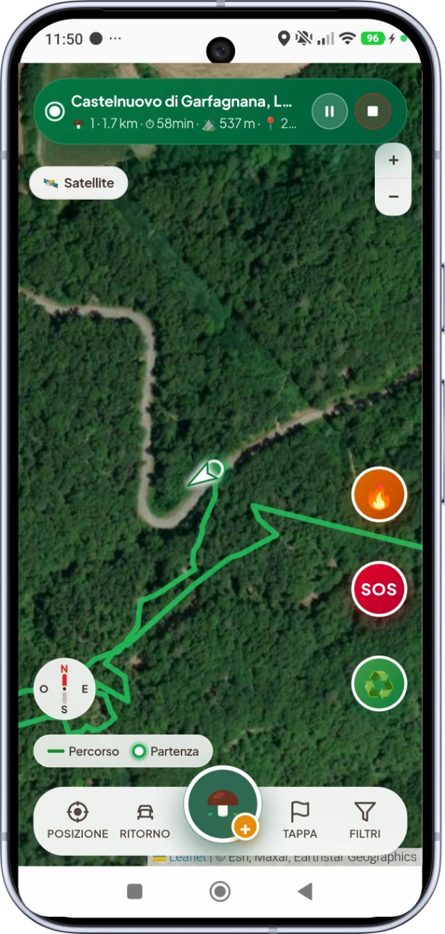 Home Schermata Mappa live di MushScout